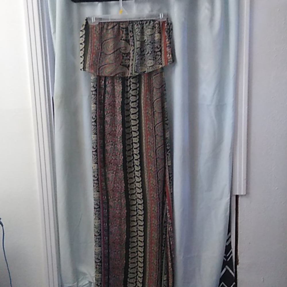 Wet Seal multi color camo maxi dress